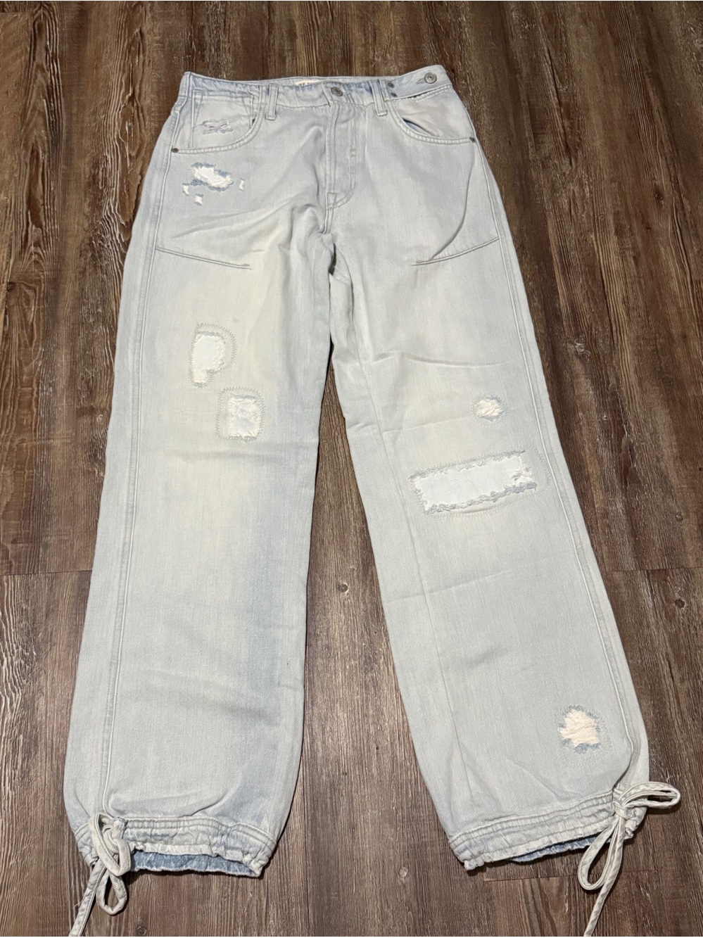 We The Free Light Wash Distressed Boyfriend Jeans